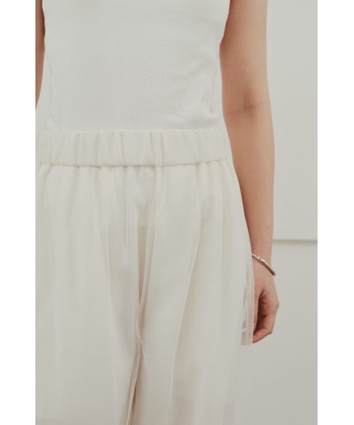 STYLEMIXER（スタイルミキサー）の「シアーレイヤードリラックスパンツ（その他パンツ・レディース・ブラック/ホワイト・SMALL/MEDIUM）」の19枚目の写真