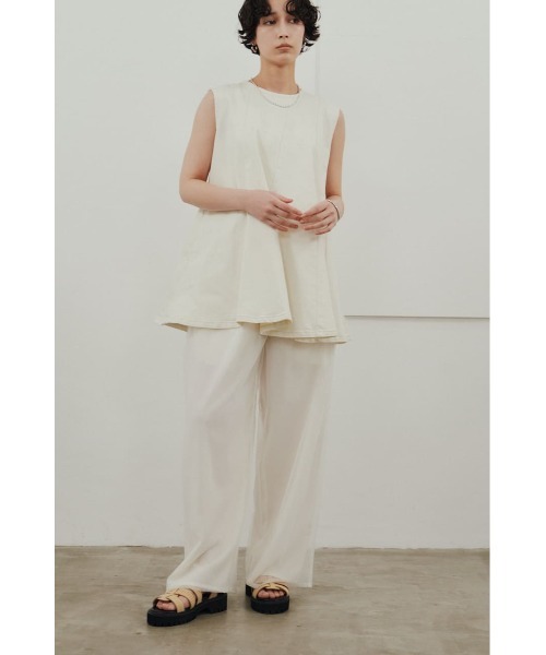 STYLEMIXER（スタイルミキサー）の「シアーレイヤードリラックスパンツ（その他パンツ・レディース・ブラック/ホワイト・SMALL/MEDIUM）」の14枚目の写真