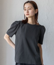 UVカット&接触冷感パフスリーブ半袖Tシャツ 汗染み防止加工