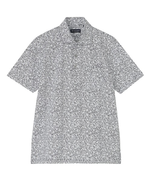 TOKYO SHIRTS(トウキョウシャツ)の「フラワープリント ポロシャツ(ポロシャツ・メンズ・グレー・XL/LL/L/M)」の1枚目の写真