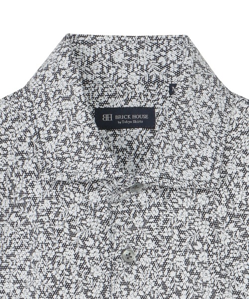 TOKYO SHIRTS(トウキョウシャツ)の「フラワープリント ポロシャツ(ポロシャツ・メンズ・グレー・XL/LL/L/M)」の6枚目の写真