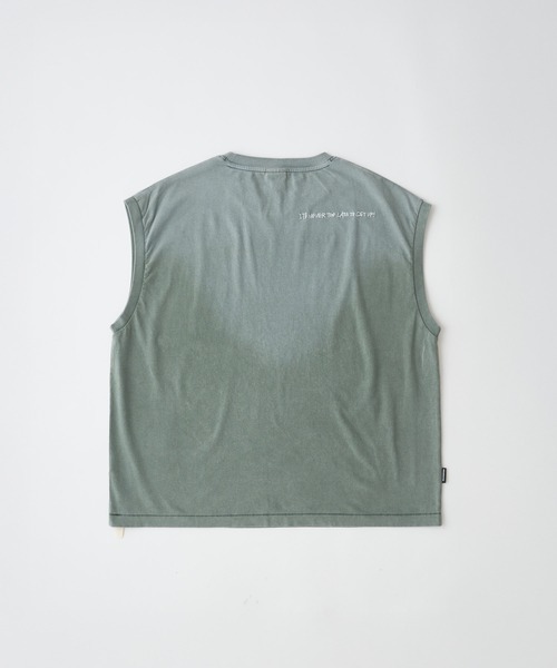 ADAM PATEK(アダムパテック)の「【ADAM PATEK/アダムパテック】gallagher sleeveless(Tシャツ/カットソー・メンズ・ピンク/グリーン/ホワイト/ブラック・1/2)」の6枚目の写真