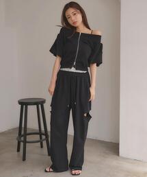 【INGNI SOELA】レースレイヤードサイドカットスウェットパンツ/WEB限定