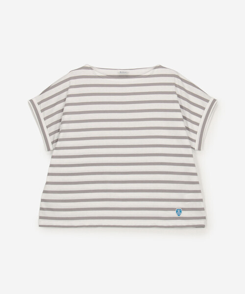 ORCIVAL(オーシバル)の「ORCIVAL | コットンレジェ ボートネック 半袖Tシャツ WOMEN(Tシャツ/カットソー・レディース・グレー系その他2/ブルー系その他/グレー系その他・1)」の2枚目の写真