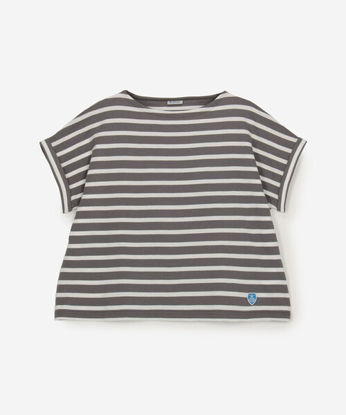 ORCIVAL(オーシバル)の「ORCIVAL | コットンレジェ ボートネック 半袖Tシャツ WOMEN(Tシャツ/カットソー・レディース・グレー系その他2/ブルー系その他/グレー系その他・1)」の4枚目の写真