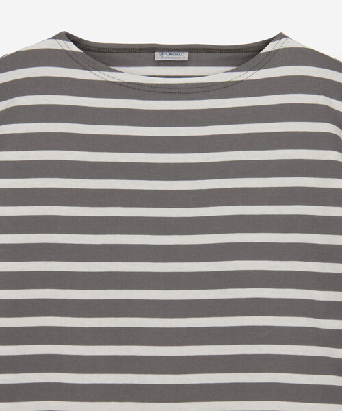 ORCIVAL(オーシバル)の「ORCIVAL | コットンレジェ ボートネック 半袖Tシャツ WOMEN(Tシャツ/カットソー・レディース・グレー系その他2/ブルー系その他/グレー系その他・1)」の6枚目の写真