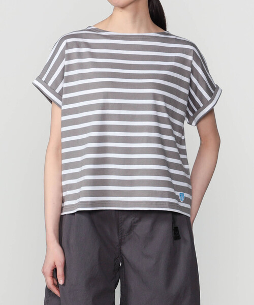 ORCIVAL(オーシバル)の「ORCIVAL | コットンレジェ ボートネック 半袖Tシャツ WOMEN(Tシャツ/カットソー・レディース・グレー系その他2/ブルー系その他/グレー系その他・1)」の13枚目の写真