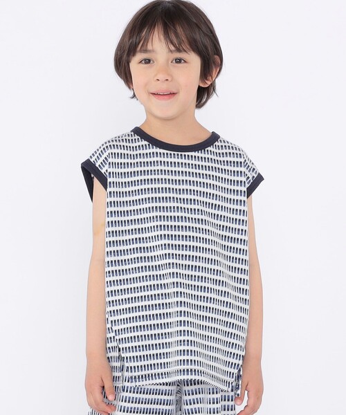 SHIPS（シップス）の「SHIPS KIDS:100～130cm / ジャカード ノースリーブ カットソー（ニット/セーター・キッズ・ネイビー/ブラウン・130/120/110/100）」の8枚目の写真