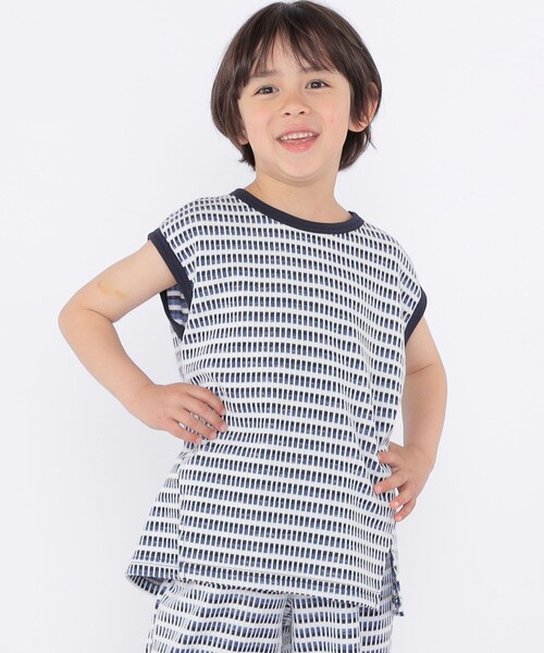 SHIPS（シップス）の「SHIPS KIDS:100～130cm / ジャカード ノースリーブ カットソー（ニット/セーター・キッズ・ネイビー/ブラウン・130/120/110/100）」の9枚目の写真