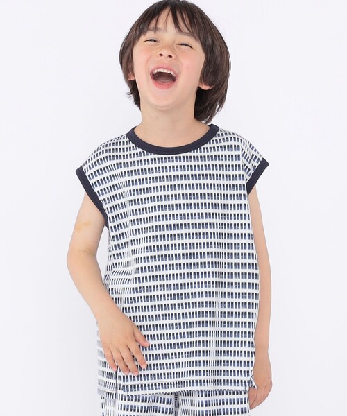 SHIPS（シップス）の「SHIPS KIDS:100～130cm / ジャカード ノースリーブ カットソー（ニット/セーター・キッズ・ネイビー/ブラウン・130/120/110/100）」の10枚目の写真