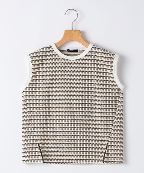 SHIPS（シップス）の「SHIPS KIDS:100～130cm / ジャカード ノースリーブ カットソー（ニット/セーター・キッズ・ネイビー/ブラウン・130/120/110/100）」の16枚目の写真
