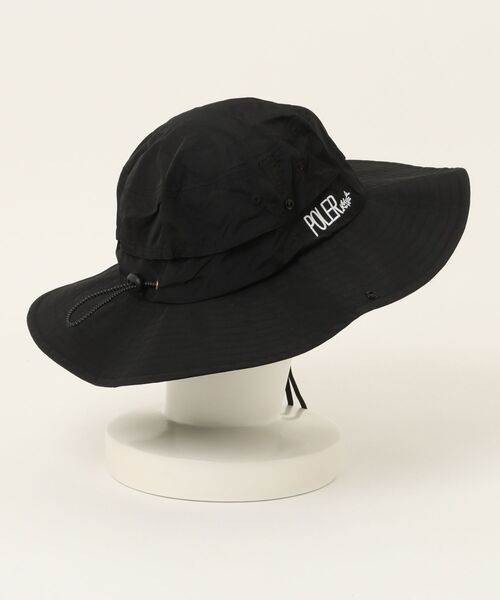 POLeR（ポーラー）の「POLER WIDE BRIM DRAW CORD SAFARI HAT（ハット・メンズ・ブラック・FREE）」の5枚目の写真
