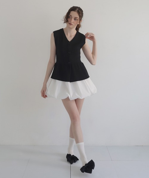 Mili affinity（ミリアフィニティー）の「リボンパンプス（パンプス・レディース・ブラック/ストライプ・24-24.5cm/23-23.5cm）」の10枚目の写真