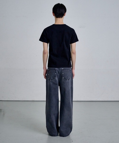 THE CLE(ザクレ)の「TIGHT RIB T-SHIRTS / タイトリブTシャツ(Tシャツ/カットソー・メンズ・ブラック/グレー・2/1)」の5枚目の写真