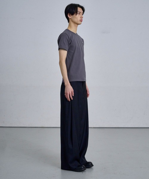 THE CLE(ザクレ)の「TIGHT RIB T-SHIRTS / タイトリブTシャツ(Tシャツ/カットソー・メンズ・ブラック/グレー・2/1)」の10枚目の写真