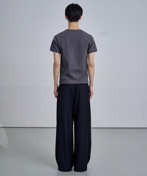 THE CLE(ザクレ)の「TIGHT RIB T-SHIRTS / タイトリブTシャツ(Tシャツ/カットソー・メンズ・ブラック/グレー・2/1)」の13枚目の写真