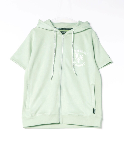 LUXE/R(ラグジュ)の「(RM)【LUXE/R】ポリエステル スウェード ファスナー ジップパーカー(パーカー・メンズ・ベージュ/ブラック/エメラルド・LARGE/X-LARGE)」の3枚目の写真