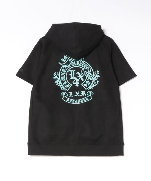 LUXE/R(ラグジュ)の「(RM)【LUXE/R】ポリエステル スウェード ファスナー ジップパーカー(パーカー・メンズ・ベージュ/ブラック/エメラルド・LARGE/X-LARGE)」の4枚目の写真