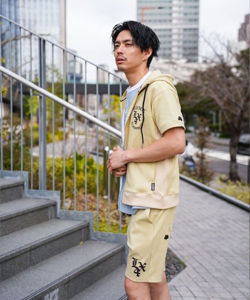 LUXE/R(ラグジュ)の「(RM)【LUXE/R】ポリエステル スウェード ファスナー ジップパーカー(パーカー・メンズ・ベージュ/ブラック/エメラルド・LARGE/X-LARGE)」の9枚目の写真