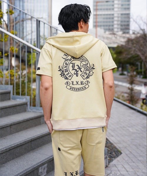 LUXE/R(ラグジュ)の「(RM)【LUXE/R】ポリエステル スウェード ファスナー ジップパーカー(パーカー・メンズ・ベージュ/ブラック/エメラルド・LARGE/X-LARGE)」の11枚目の写真