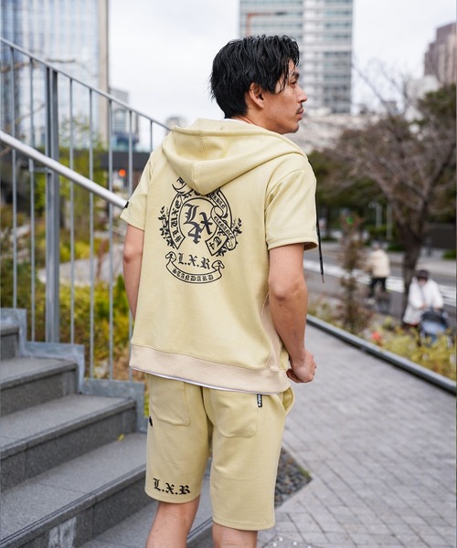 LUXE/R(ラグジュ)の「(RM)【LUXE/R】ポリエステル スウェード ファスナー ジップパーカー(パーカー・メンズ・ベージュ/ブラック/エメラルド・LARGE/X-LARGE)」の12枚目の写真