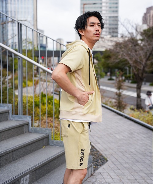 LUXE/R(ラグジュ)の「(RM)【LUXE/R】ポリエステル スウェード ファスナー ジップパーカー(パーカー・メンズ・ベージュ/ブラック/エメラルド・LARGE/X-LARGE)」の13枚目の写真