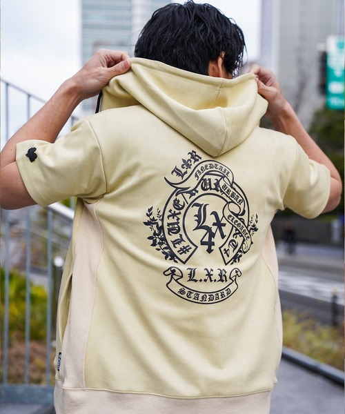 LUXE/R(ラグジュ)の「(RM)【LUXE/R】ポリエステル スウェード ファスナー ジップパーカー(パーカー・メンズ・ベージュ/ブラック/エメラルド・LARGE/X-LARGE)」の17枚目の写真
