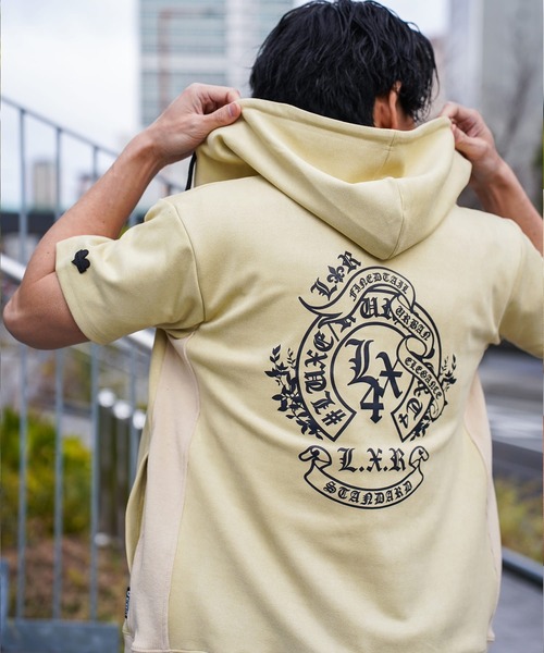 LUXE/R(ラグジュ)の「(RM)【LUXE/R】ポリエステル スウェード ファスナー ジップパーカー(パーカー・メンズ・ベージュ/ブラック/エメラルド・LARGE/X-LARGE)」の18枚目の写真