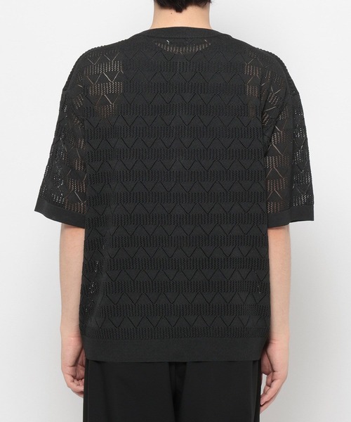 RAGEBLUE(レイジブルー)の「Lace Knitting Knit Crew Cardigan / 透かし編み/ニットクルーカーディガン(カーディガン/ボレロ・メンズ・ブラック/ライトグレー/ライトブルー・MEDIUM/LARGE)」の19枚目の写真