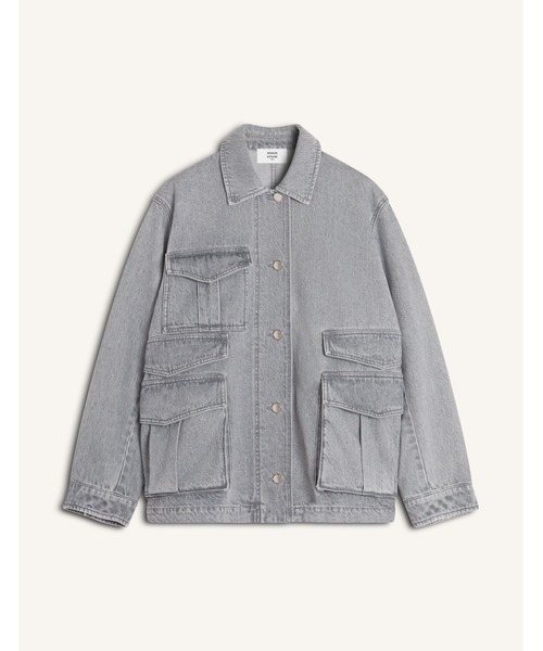 Maison Kitsune(メゾンキツネ)の「DENIM BARN JACKET(デニムジャケット・レディース・ライトグレー・XS)」の1枚目の写真