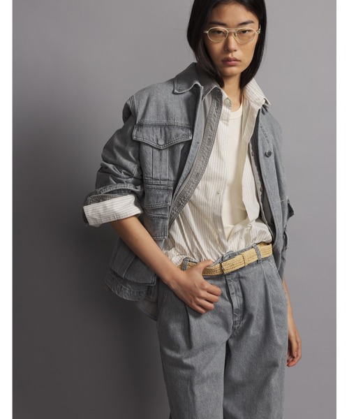 Maison Kitsune(メゾンキツネ)の「DENIM BARN JACKET(デニムジャケット・レディース・ライトグレー・XS)」の8枚目の写真