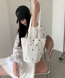 ドット柄ミニトートバッグ