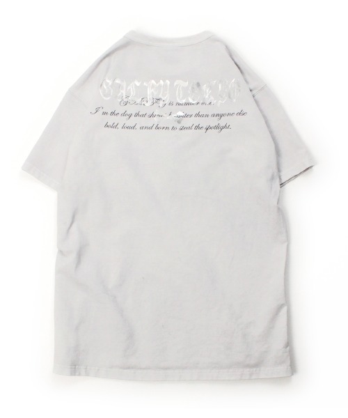 GALFY(ガルフィー)の「【GALFY】マジマブ☆TEE / 【ガルフィー】刺しゅうロゴトライバル半袖Tシャツ(Tシャツ/カットソー・メンズ・ライトグレー/チャコール/パープル・L/XL)」の9枚目の写真