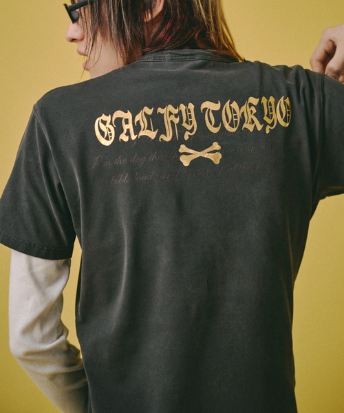 GALFY(ガルフィー)の「【GALFY】マジマブ☆TEE / 【ガルフィー】刺しゅうロゴトライバル半袖Tシャツ(Tシャツ/カットソー・メンズ・ライトグレー/チャコール/パープル・L/XL)」の13枚目の写真