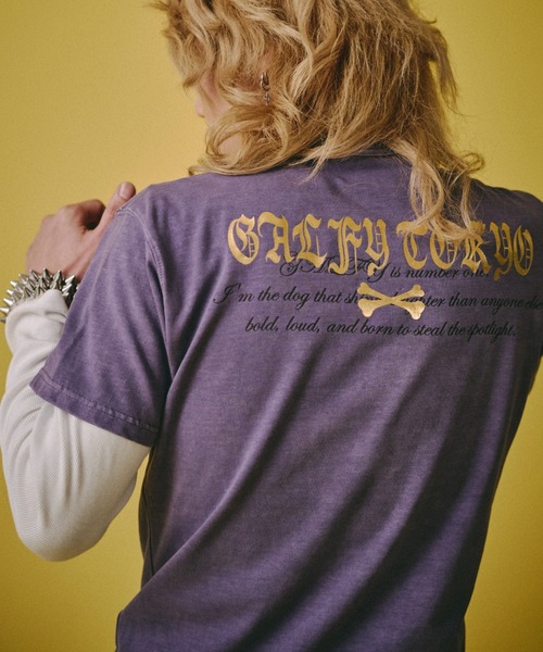 GALFY(ガルフィー)の「【GALFY】マジマブ☆TEE / 【ガルフィー】刺しゅうロゴトライバル半袖Tシャツ(Tシャツ/カットソー・メンズ・ライトグレー/チャコール/パープル・L/XL)」の19枚目の写真