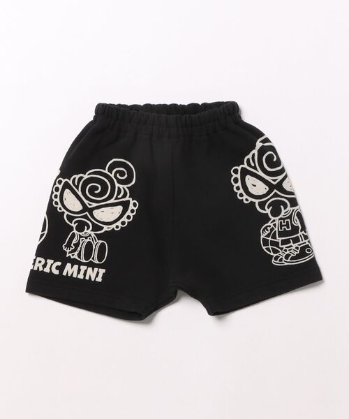 HYSTERIC MINI(ヒステリックミニ)の「HYSTERIC MINI HOOPS 裏毛ハーフパンツ(その他パンツ・キッズ・ブラック・80/90)」の1枚目の写真