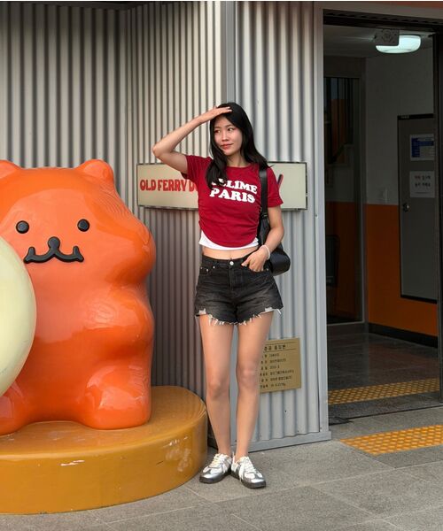 UNKNOWN PLANET(アンノウンプラネット)の「ヴィンテージダメージカットオフショーツブラック(その他パンツ・レディース・その他・MEDIUM/SMALL/LARGE)」の16枚目の写真