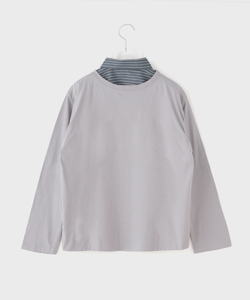 PULP/417EDIFICE(パルプフォーワンセブンエディフィス)の「OMO / オモ Double Layer Shirt(シャツ/ブラウス・レディース・チャコールグレー・SMALL)」の2枚目の写真