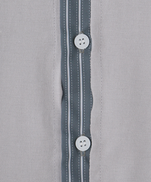 PULP/417EDIFICE(パルプフォーワンセブンエディフィス)の「OMO / オモ Double Layer Shirt(シャツ/ブラウス・レディース・チャコールグレー・SMALL)」の4枚目の写真