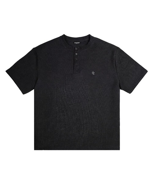 SAINTPAIN（セイントペイン）の「【UNISEX】SAINTPAIN／ワッフルヘンリーネックT（Tシャツ/カットソー・レディース・ブラック/グレー・MEDIUM）」の12枚目の写真