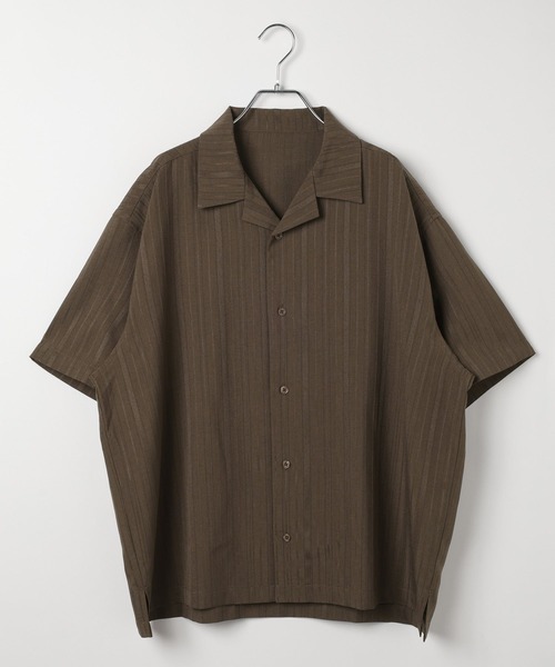 BAYFLOW(ベイフロー)の「ドビーストライプシャツ(シャツ/ブラウス・メンズ・チャコール/ブラウン・LARGE/MEDIUM)」の9枚目の写真