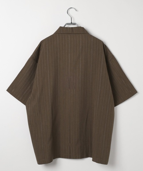 BAYFLOW(ベイフロー)の「ドビーストライプシャツ(シャツ/ブラウス・メンズ・チャコール/ブラウン・LARGE/MEDIUM)」の12枚目の写真