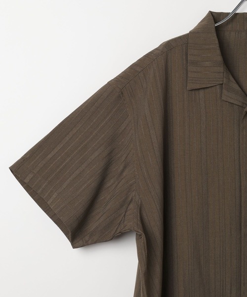 BAYFLOW(ベイフロー)の「ドビーストライプシャツ(シャツ/ブラウス・メンズ・チャコール/ブラウン・LARGE/MEDIUM)」の14枚目の写真