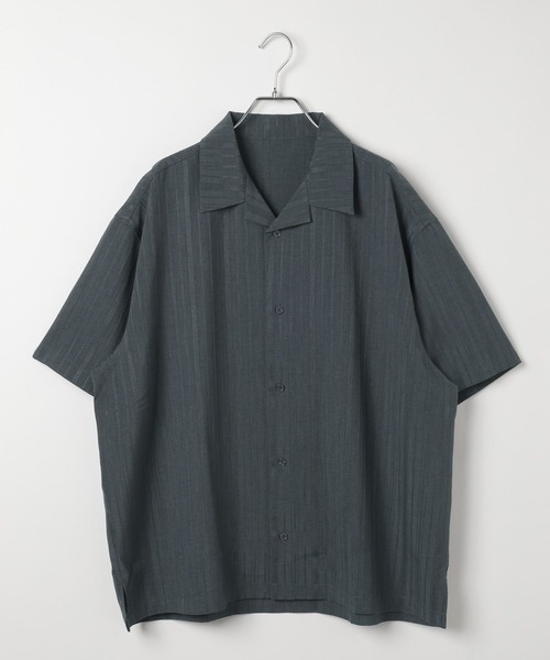 BAYFLOW(ベイフロー)の「ドビーストライプシャツ(シャツ/ブラウス・メンズ・チャコール/ブラウン・LARGE/MEDIUM)」の4枚目の写真