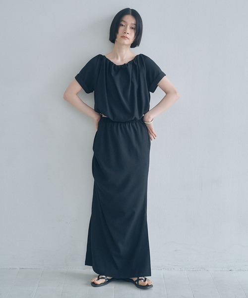 Obis&(オビスアンド)の「マルチWay シャーリングブラウス(シャツ/ブラウス・レディース・セージグリーン/ブラック・FREE)」の22枚目の写真