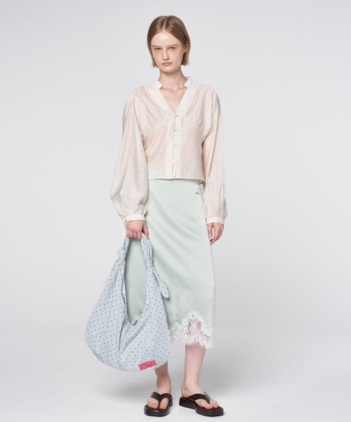 320SHOWROOM（320ショールーム）の「Dot Knot Shoulder Bag Skyblue（エコバッグ/サブバッグ・レディース・スカイブルー・FREE）」の2枚目の写真