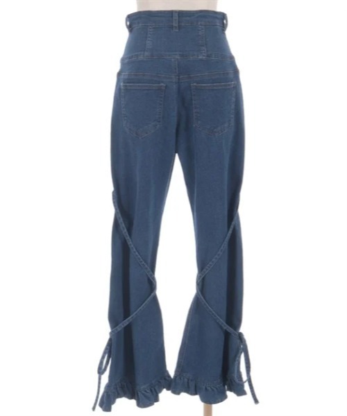 axes femme(アクシーズファム)の「リボン付ストレッチデニムPT(その他パンツ・レディース・インディゴブルー/ワンウォッシュ・LARGE/MEDIUM)」の5枚目の写真