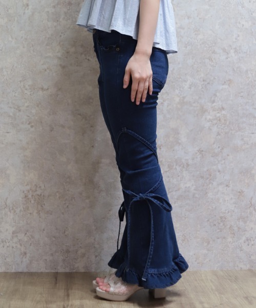 axes femme(アクシーズファム)の「リボン付ストレッチデニムPT(その他パンツ・レディース・インディゴブルー/ワンウォッシュ・LARGE/MEDIUM)」の20枚目の写真
