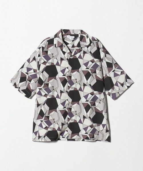 A DAY IN THE LIFE UNITED ARROWS(アデイインザライフユナイテッドアローズ)の「ヴィンテージプリント ワイド オープンカラーシャツ<A DAY IN THE LIFE>(シャツ/ブラウス・メンズ・ナチュラル/グレー系/ブラック・L/M)」の1枚目の写真