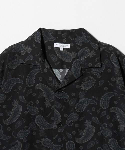 A DAY IN THE LIFE UNITED ARROWS(アデイインザライフユナイテッドアローズ)の「ヴィンテージプリント ワイド オープンカラーシャツ<A DAY IN THE LIFE>(シャツ/ブラウス・メンズ・ナチュラル/グレー系/ブラック・L/M)」の11枚目の写真